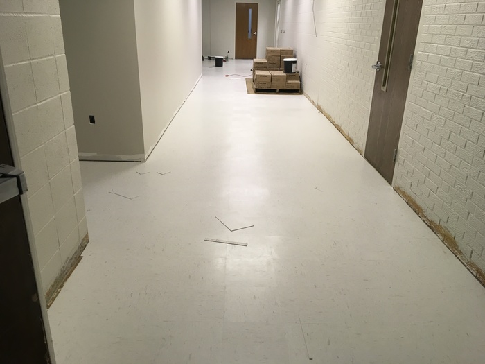 New hall floor