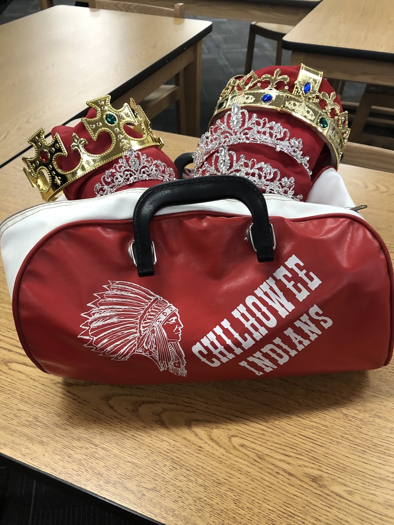 Crowns and tiara in vintage Chilhowee duffel bag 